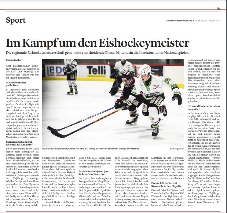 Ist möglicherweise ein Bild von 3 Personen, Personen, die Hockey spielen und Text